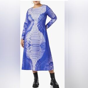 Georgia Hardinge making the cut snake skeleton purple White Long Sleeve Dress S